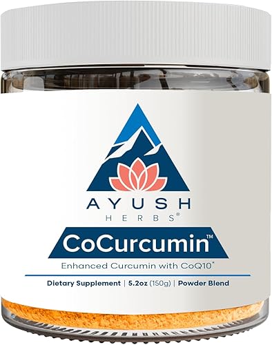 Ayush Herbs Cocurcumina en polvo, músculo altamente absorbible, apoyo articular y cognitivo, 5.2 onzas