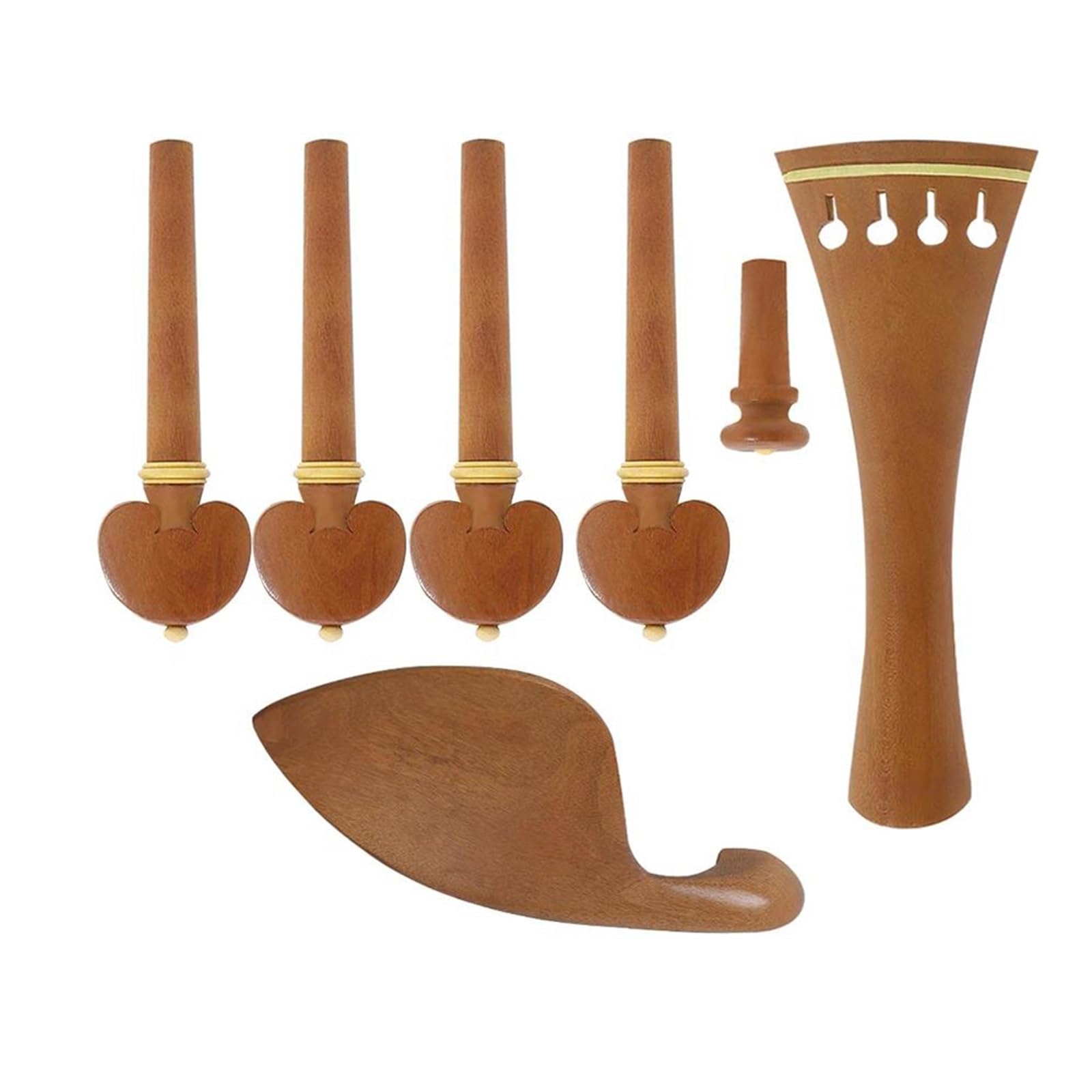 Accessori per violino Mentoniera in legno di giuggiola cordiera accordatori fini