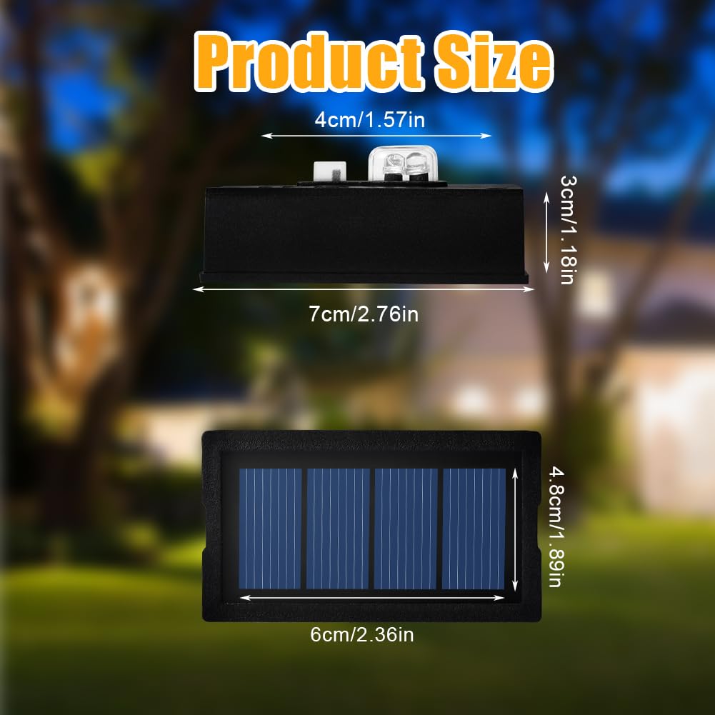 flintronic Części zamienne do lamp solarnych, 2 szt. wymienne pokrywki solarne, górna część lamp solarnych z LED, moduły LED solarne zamienne do solarnych lamp ogrodowych, latarni solarnych i DIY