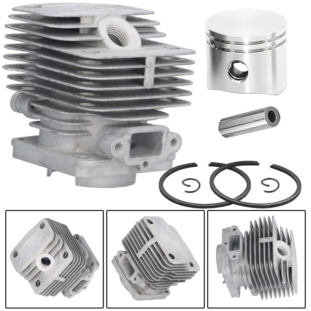 Zilimontt - Kit pistone cilindro da 40 mm per motosega Oleo Mac 740 440BP per EFCO 8400 8405 per Stark 40 per Emak Dynamac, Kit di ricambio guarnizioni cilindro pistone per motosega