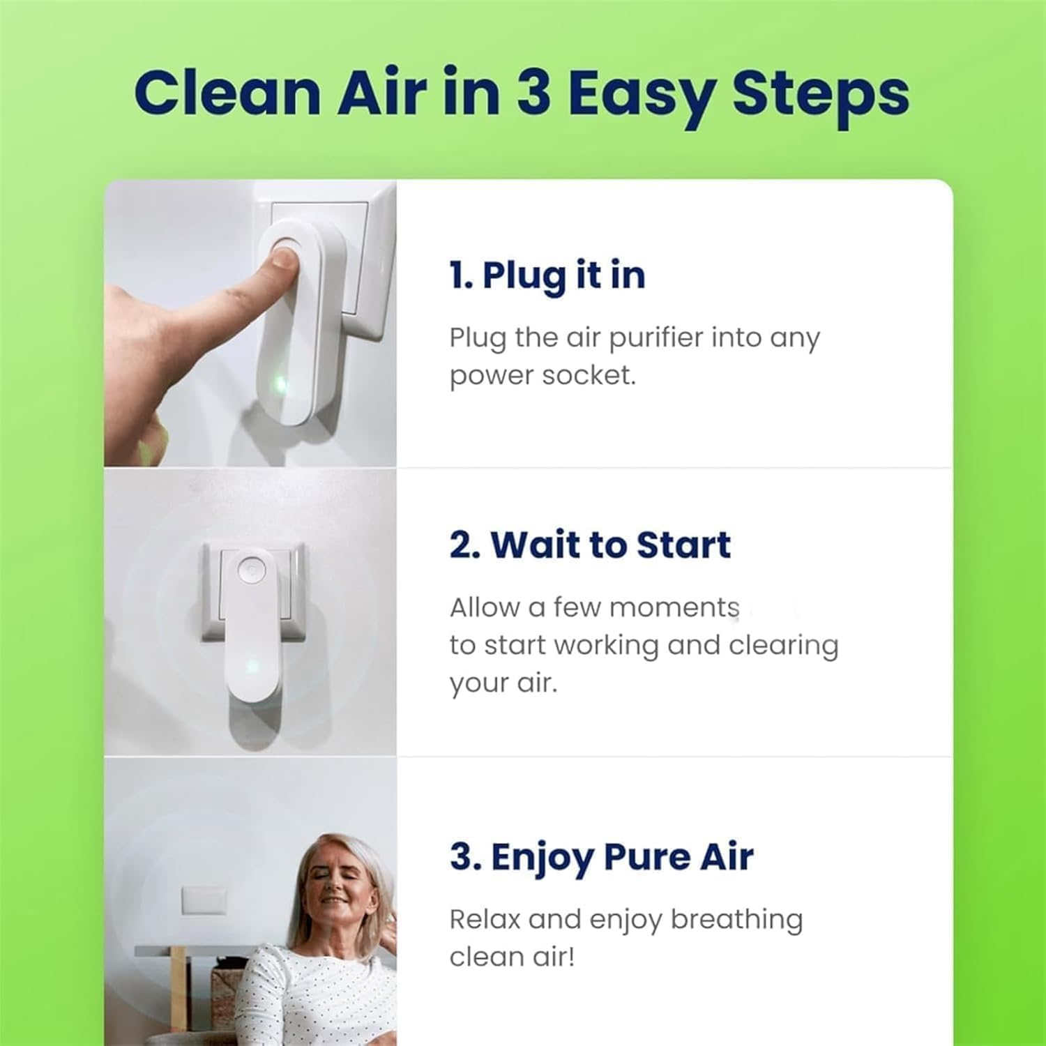 2025 New Magair Air Purifiers Plug In, Silent Filterless Design/360° Coverage, Pollutants for Bedrooms, Toilets, Pet Room (4pcs)