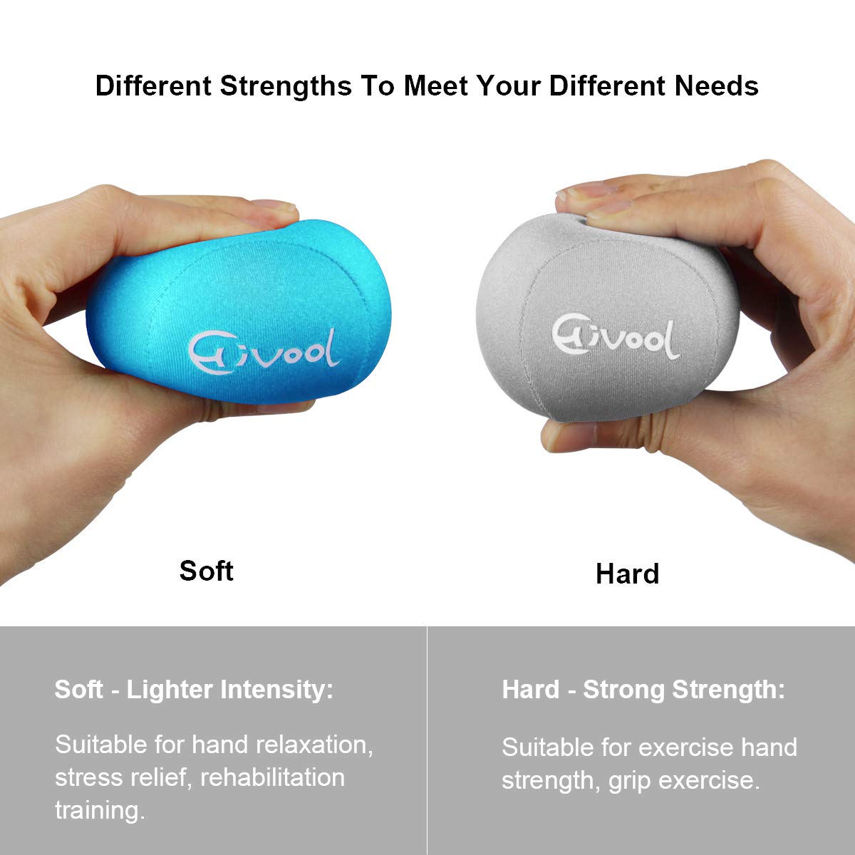 Palline Antistress In Gel - Set Con Diversi Punti Di Forza Per Esercizi Mano E Sollievo Dall'Ansia - Foto 4