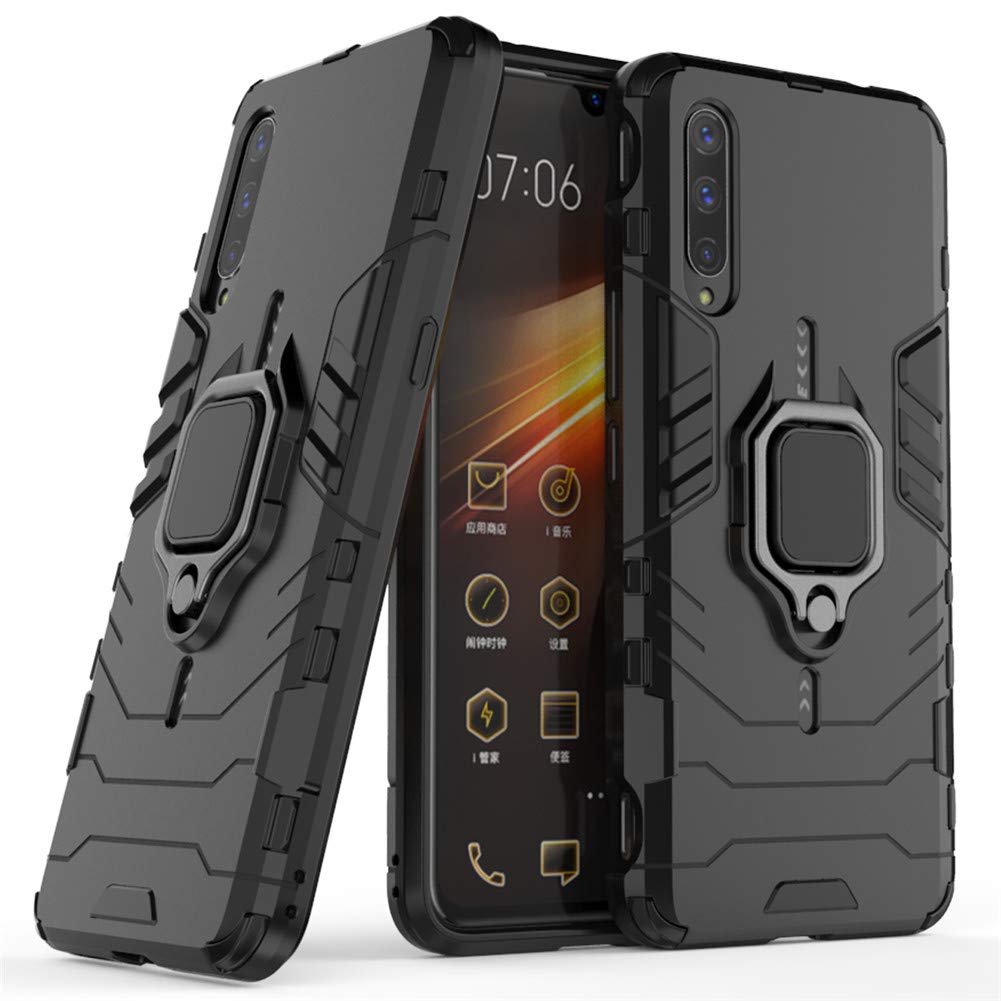 Compatible with Vivo iQOO Pro (5G) Case, Metal Ring Grip Kickstand Shockproof Hard Bumper Shell (Works with Magnetic Car Mount) Dual Layer Rugged Cover for VIVO iQOO Pro, iQOO Pro 5G (Black)