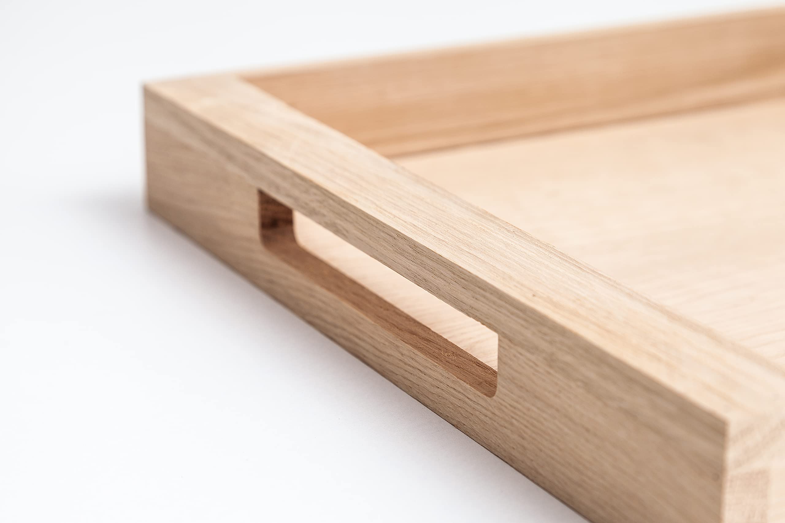 Vassoio In Legno Rettangolare Con Manici | 45x35 Cm | Nero Naturale