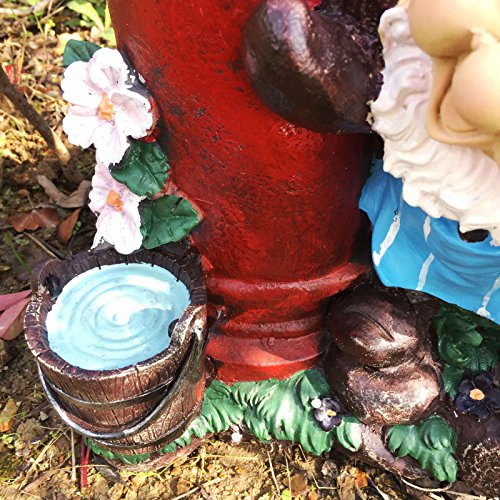 Posee Outdoor Resin Lawn Decor Sculptural Dwarfs Fire Hydrant Tap Garden Large Statue #TOP5