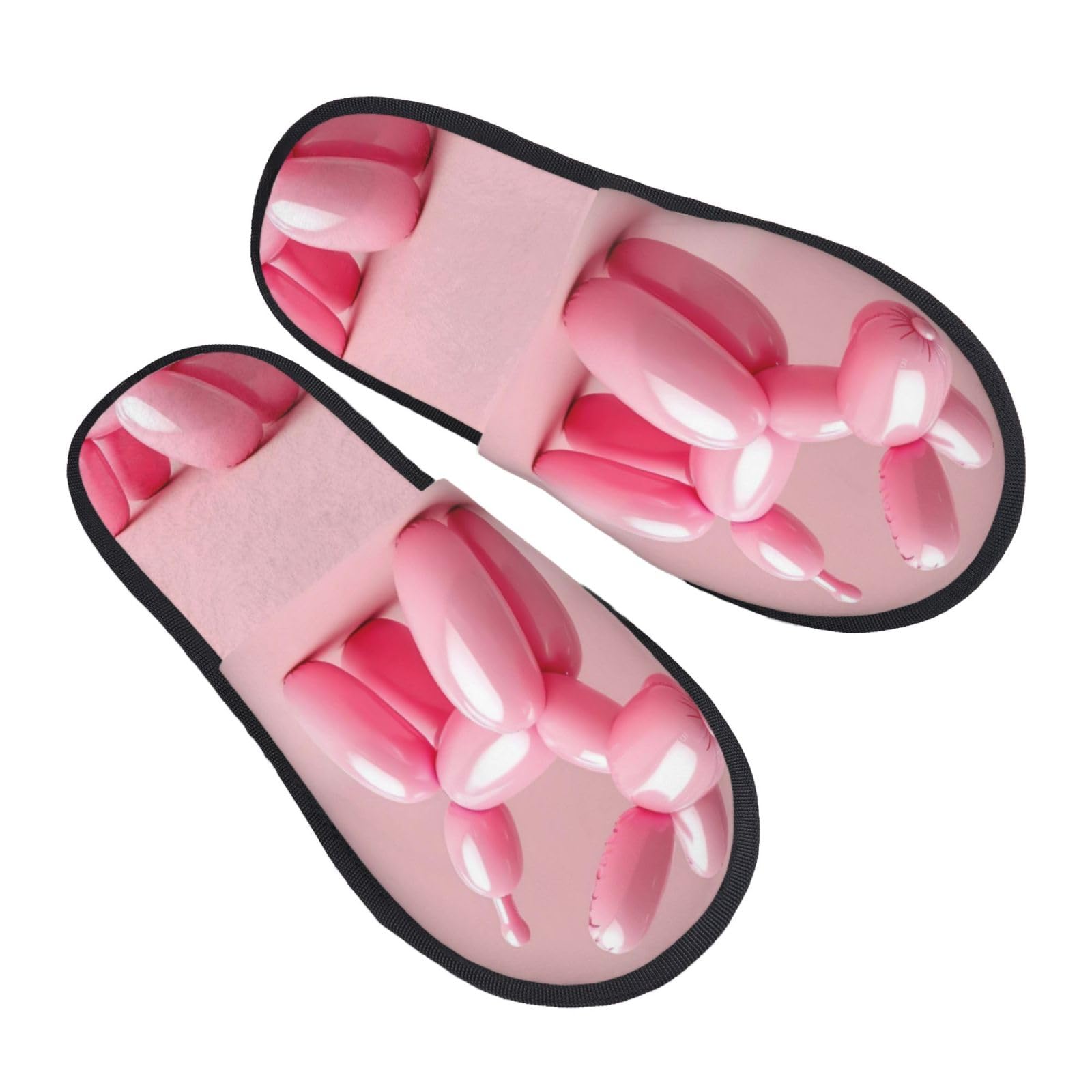 Balloon Puppy Art Pattern Home Slippers Casual Furry Slippers Warm Slides For Mens Indoor Pools