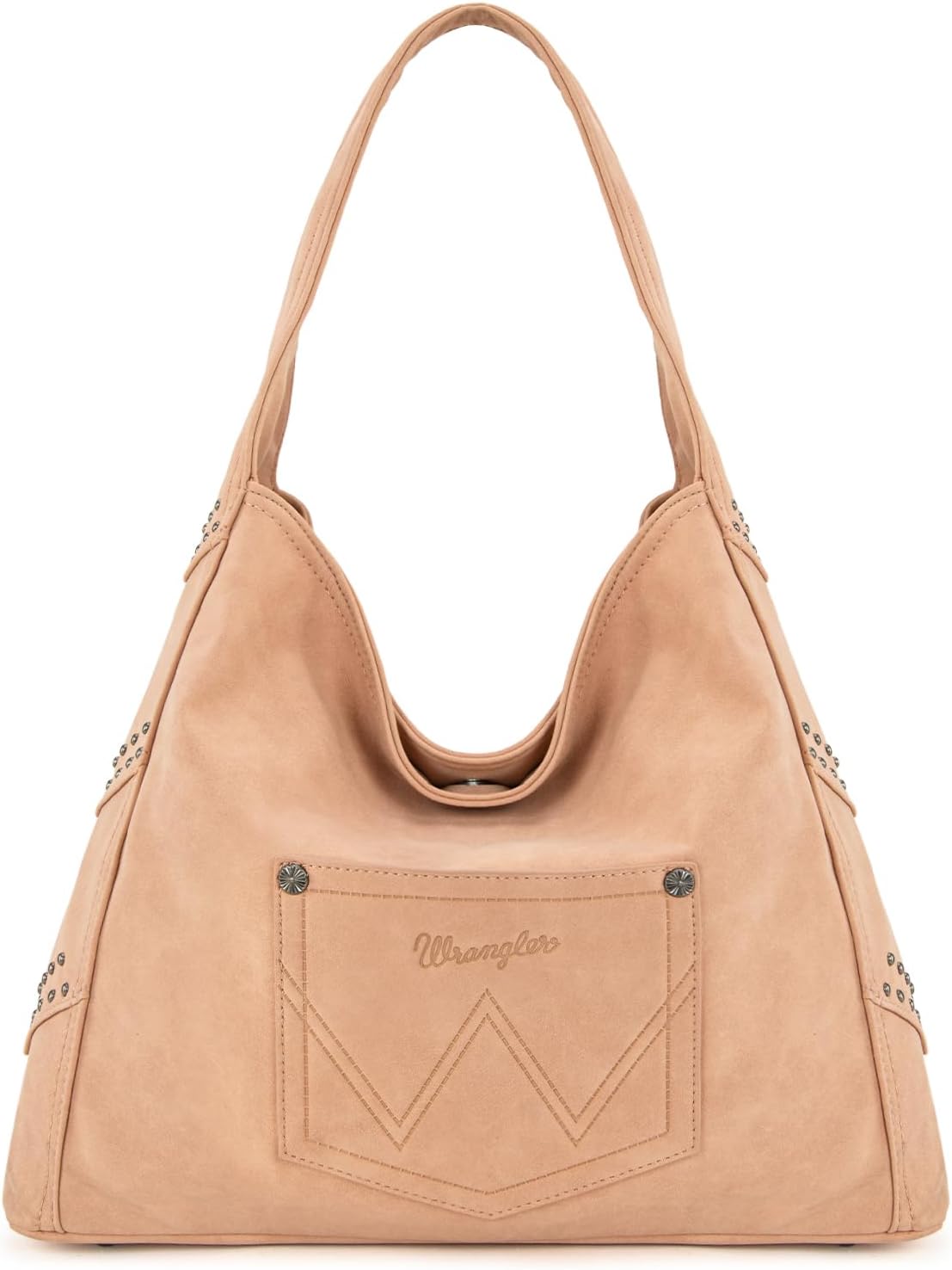 Wrangler Fringe Suede Hobo Bag for Women Leather Western Fringe Purse Tassel Hippie Shoulder Bag