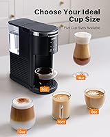 Vista 3 de SHARDOR 3 in 1 Single Serve Coffee Maker for K Cup & Ground Coffee & Teas, Pod Coffee machine, 6–14oz Brew Sizes, 40oz Detachable Water Reservoir