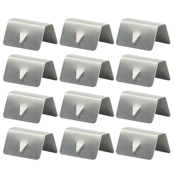 Wind Deflector Clips Wind Rain Deflector Channel Metal Retaining Clips Stainless Steel Car Guard60PCS