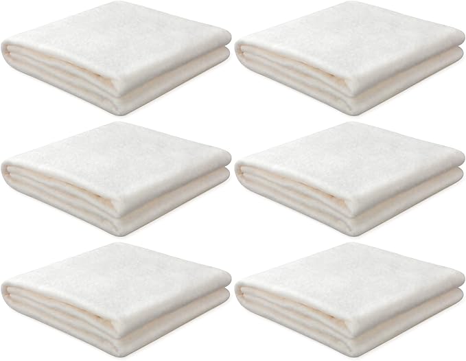 Peryiter 6 Pcs Natural Quilt Batting 39 x 39 Inch