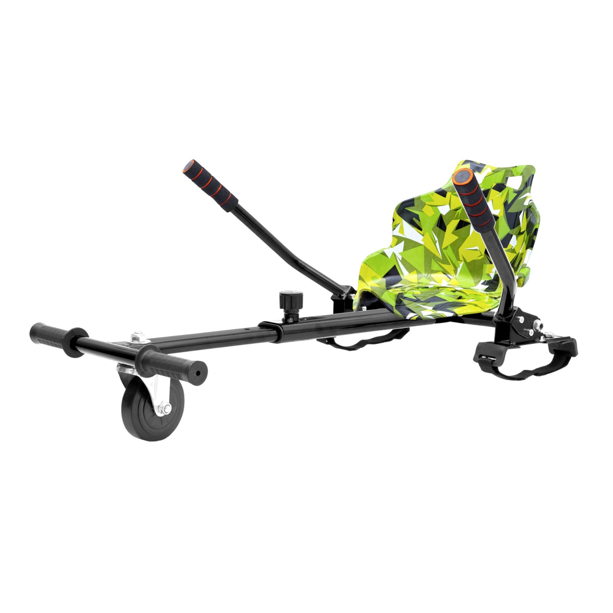 Hover-Pro HOVERKART - Go Kart Adjustable Hoverkart Seat For Self Balancing Scooters - Fits All Hover Board Sizes - 6.5", 8" and 10" (Green Vortex)