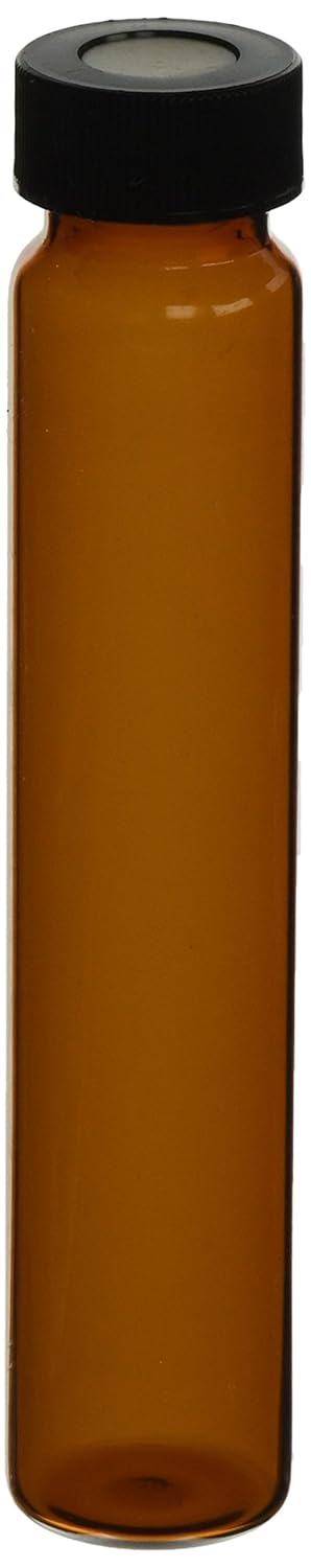 JG Finneran 9A-135-3 アンバー ホウケイ酸ガラス VOA プレクリーンおよび認定バイアル ブラック ポリプロピレ