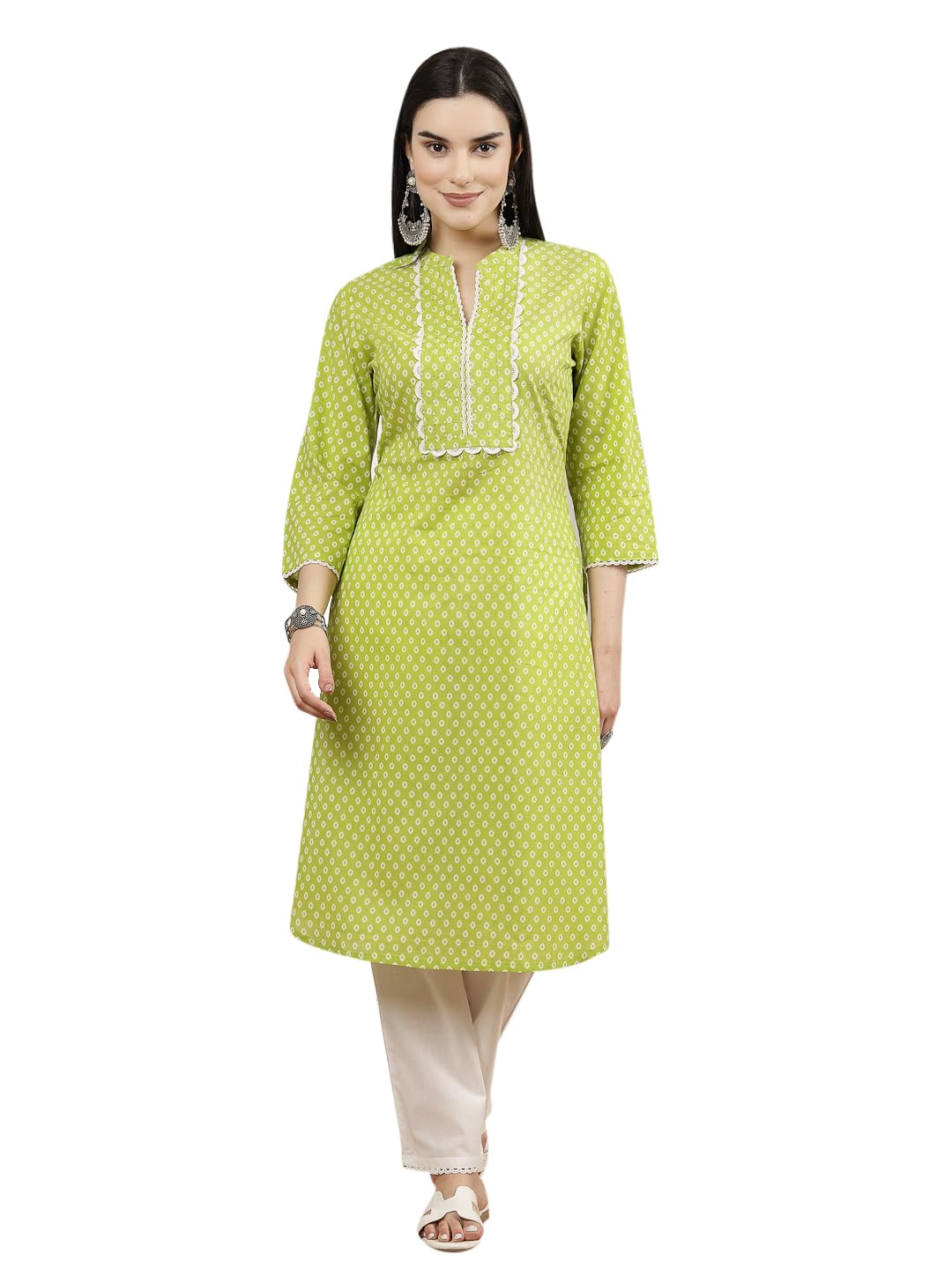 Floral Printed Cotton Kurta and Palazzo Set for Women-image-20