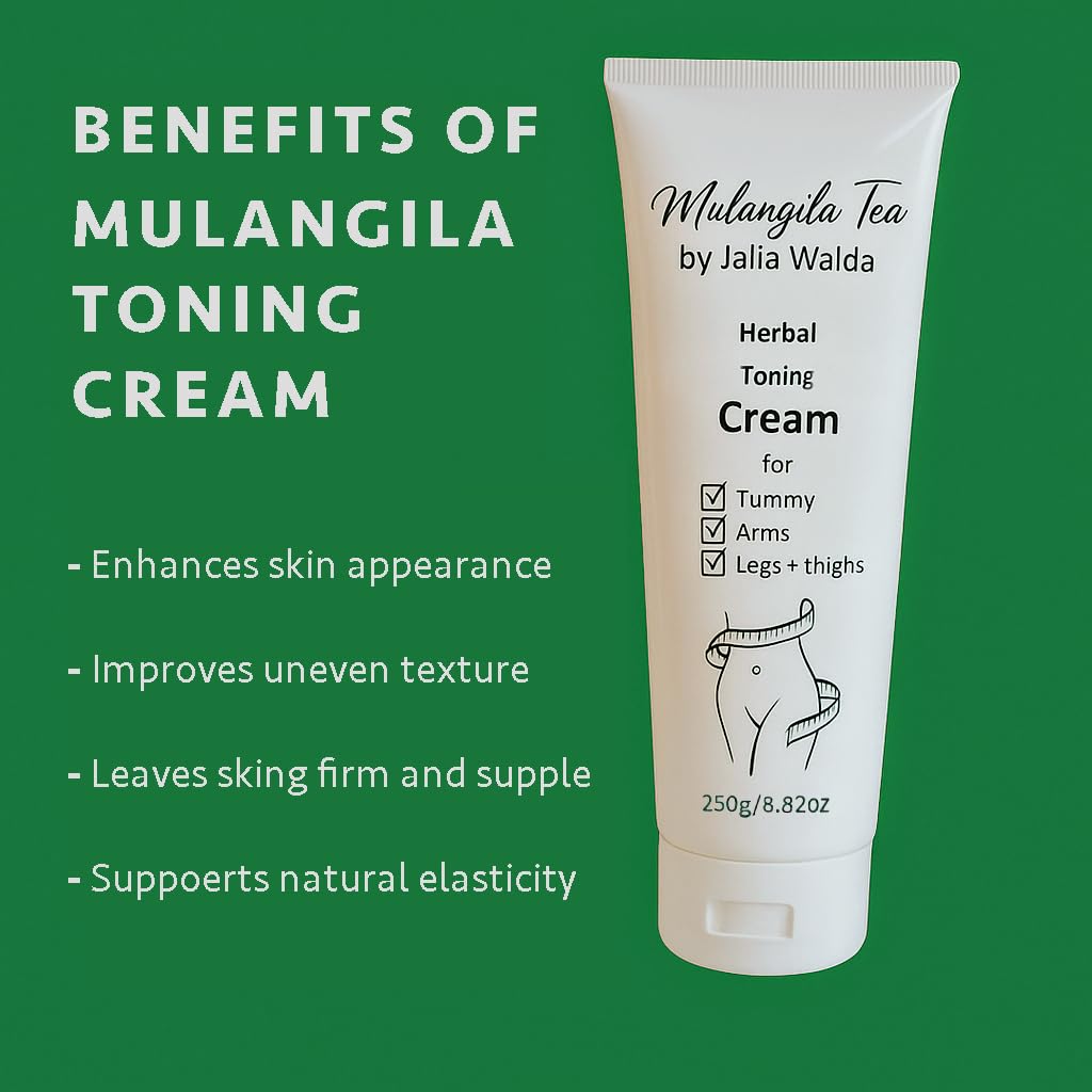 Herbal Toning Cream 250g Natural Moisturizing Cream for Tummy, Arms, Legs & Thighs, Skin-Nourishing Body Cream (Cream + Belt: Meadium)