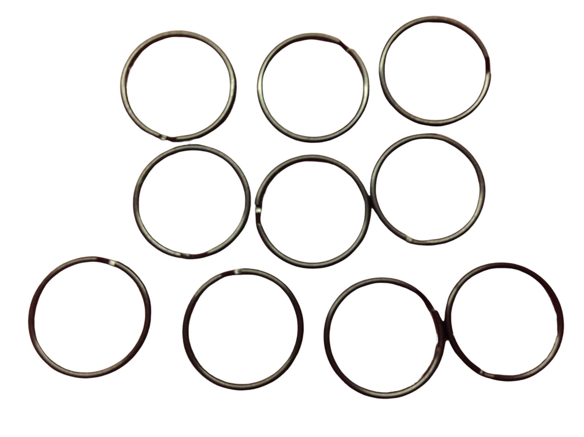 celloexpress 15mm Double Loop Split Ring for Keyrings and Craft Making (Round Black, Pack of 100)