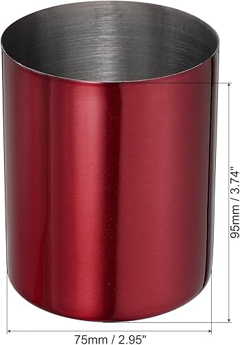 Miniatura 7 de PATIKIL Portalápices, paquete de 2 soportes para bolígrafos para escritorio, de acero inoxidable, organizador de tazas, soporte para brochas de