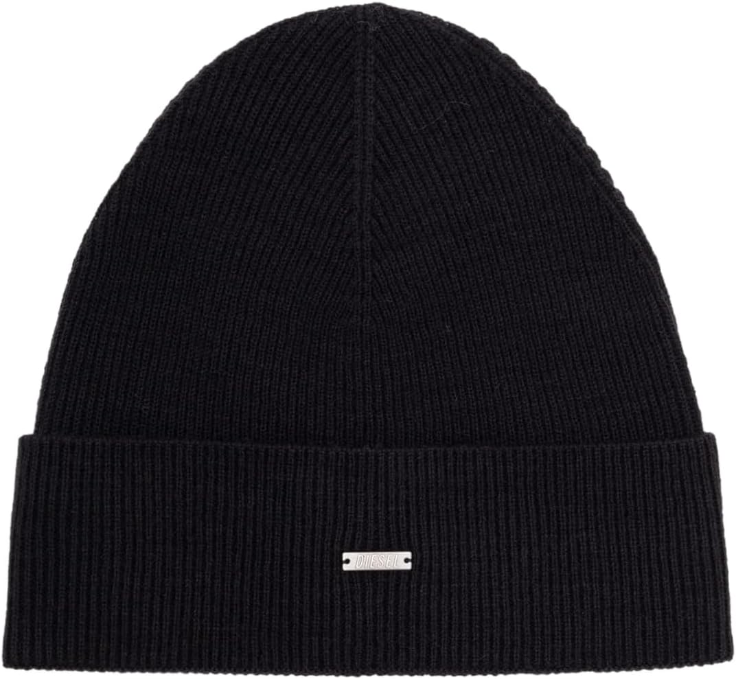 DIESEL ブラック ビーニー ニット帽 ディーゼル DIESEL ディーゼル