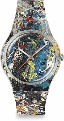 Swatch New Gent Unisex Casual Watch Polymer Transparent Quartz Water Resistant POLLOCKS Alchemy