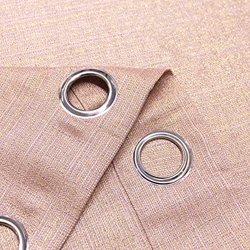 Pink Curtains 108 Inches Long For Living Room 2 Panels Sheer Semi Transparent Sparkle Glam Shimmer Glitter Design Decorative Rose Gold Blush Curtains For Dining Room Patio Sliding Doors Party Backdrop #TOP6