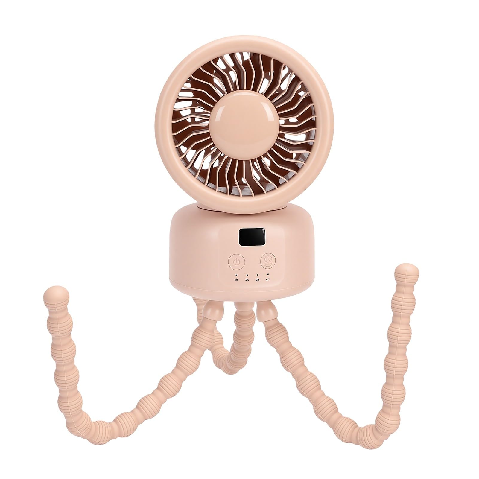 Ventilador Oscilante de 360 ​​grados para Cochecito de bebé, Ventilador Portátil Silencioso con Clip para Escritorio Interior y Uso Exterior, Batería de 9000mAh