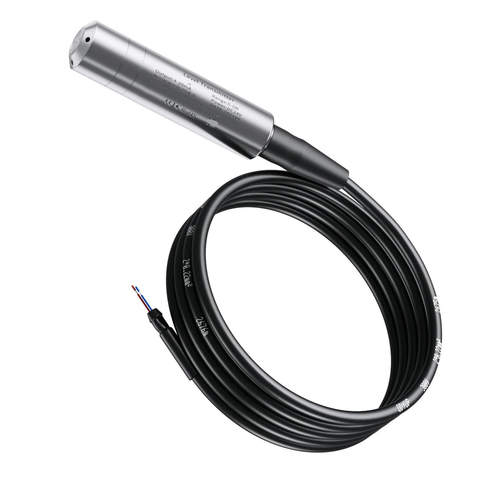 Hydrostatyczny przetwornik czujnika poziomu wody IP68 1 szt. 1m 2m 3 metry 5m 15 m do RS485 0-10V 0-5V 0-3,3 V 4-20mA(0-5V wyjście, 6 m Zakres 10 m kabel)