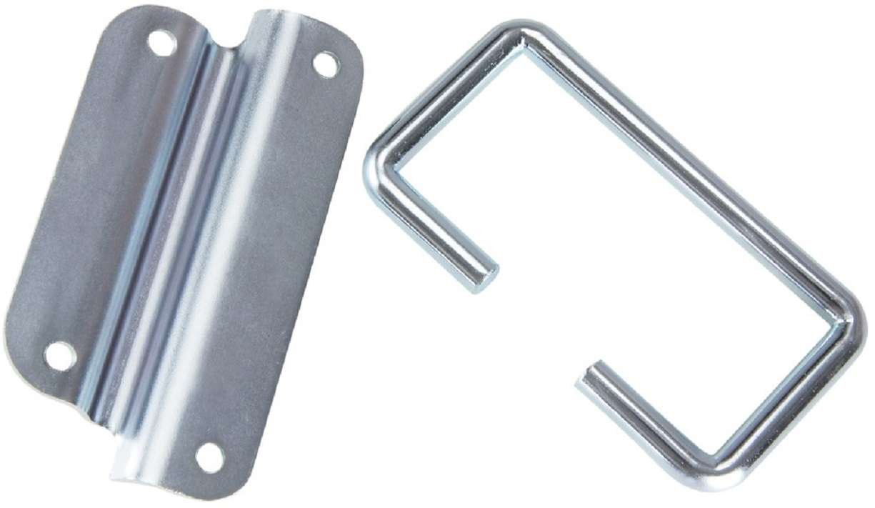 Adam Hall Hardware 3440 M24 AH - 24er Set Klappgriff / Kistengriff silber 4-Loch zweiteilig