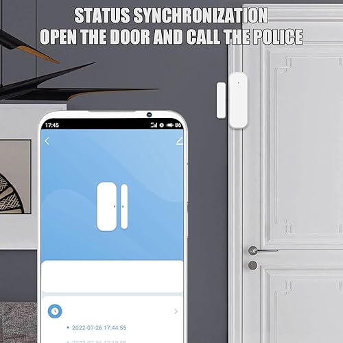 Miniatura 3 de Sensor de puerta, alarma magnética WiFi, sensor inalámbrico de contacto de ventana en tiempo real, para seguridad del hogar, negocios, habitación