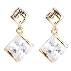 Amazon.com: YAZILIND Gold Plated Earring Square Shape Cubic