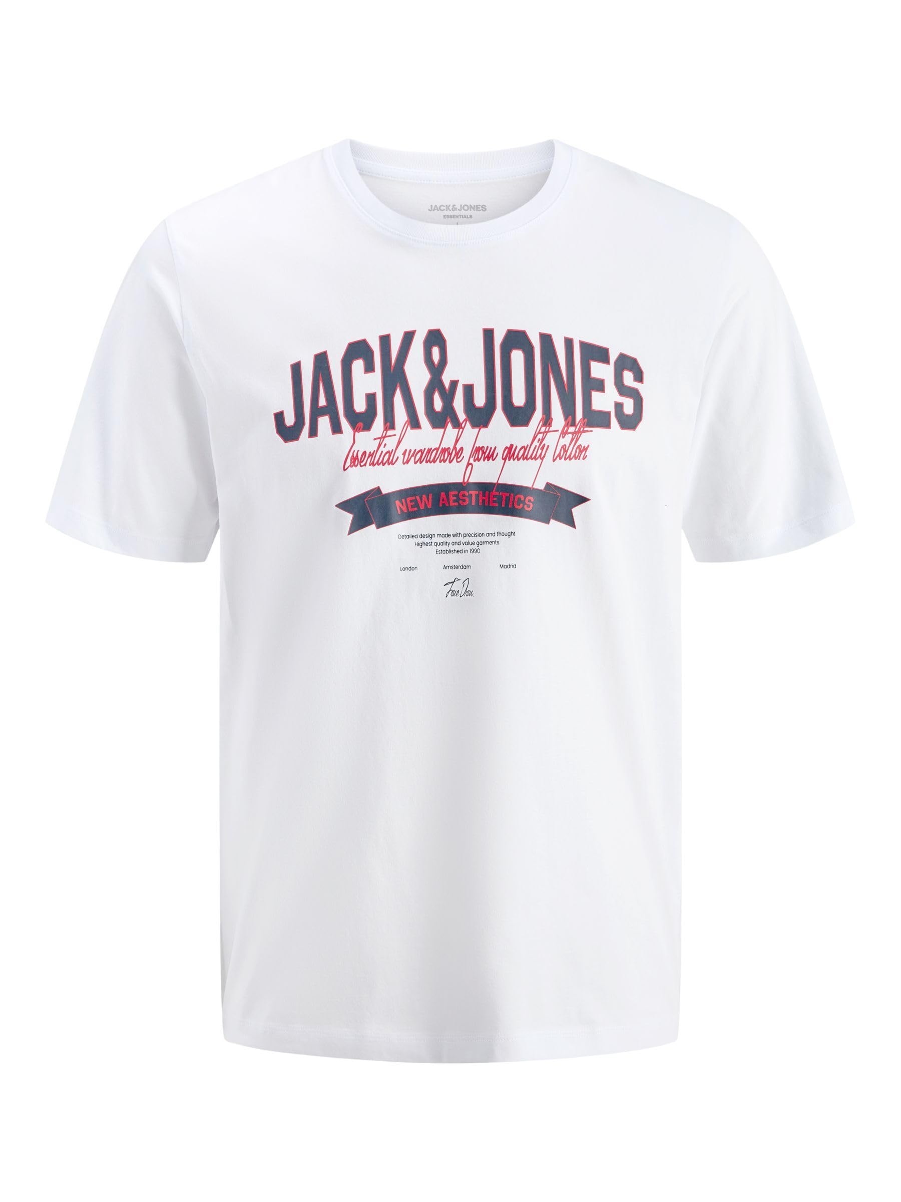 Jack & Jones Herren Jack & Jones Male T-Shirt T-Shirt Jjelogo Tee Ss O-Neck 2 Col Ss26 Sn (1er Pack)