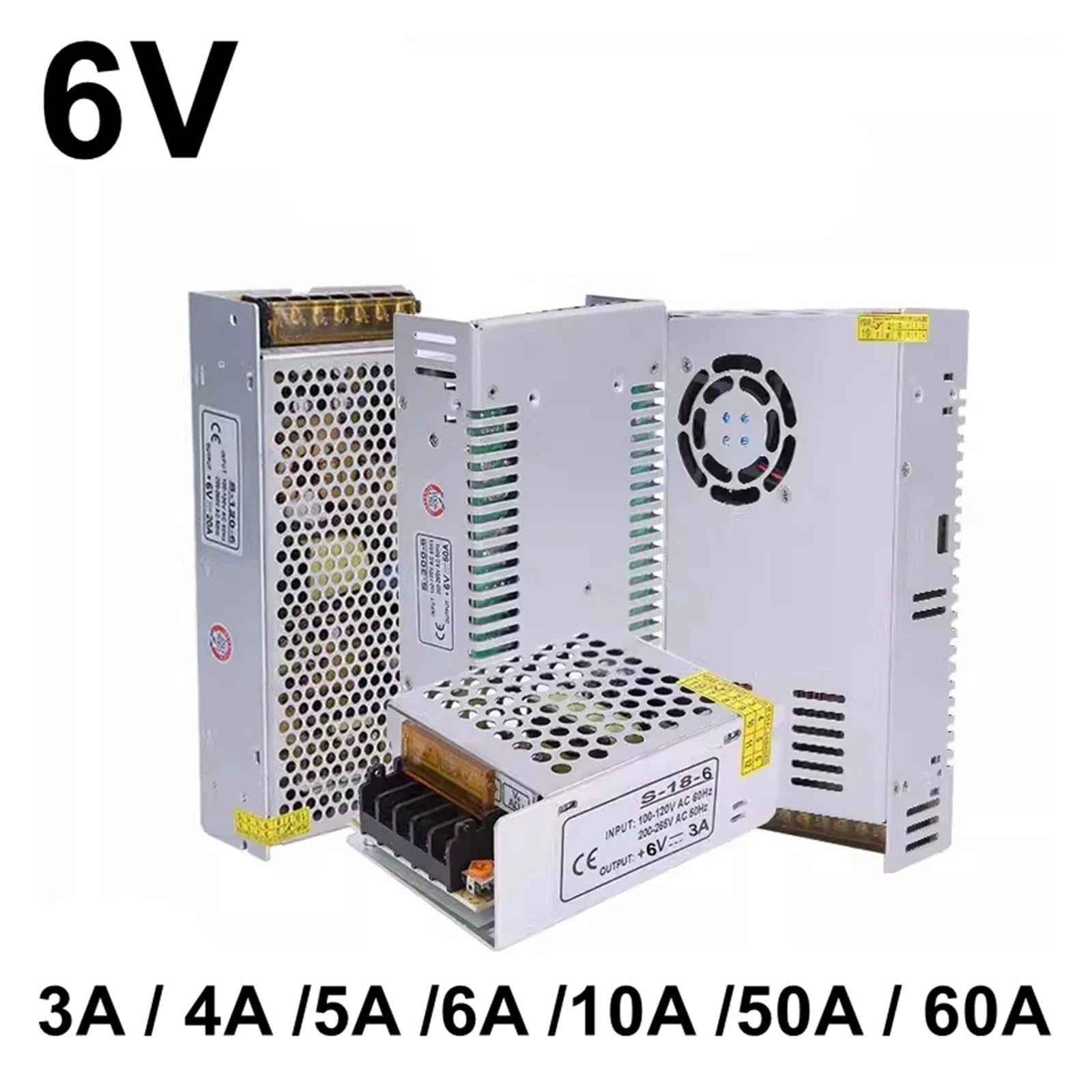 DC 6V 3A 4A 5A 6A 10A 50A 60A Geregeltes Schaltnetzteil Spannungsregler 18W 60W 300W 360W AC Quelle Adapter(3A 18W)