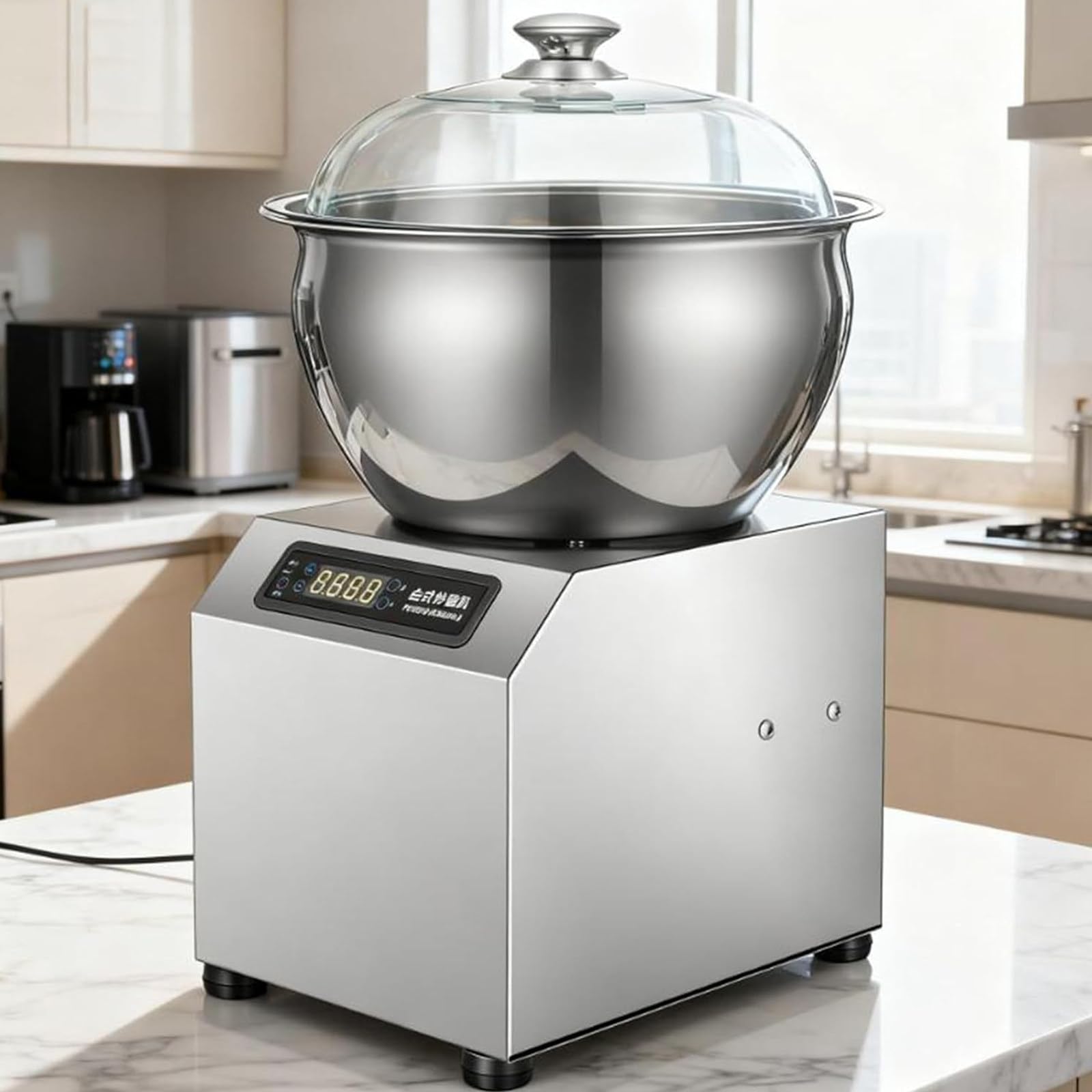 Impastatrice a Spirale Professionale, Impastatrice Elettrica con Vasca in Acciaio Inox, Impastatrice a Spirale Industriale Resistente con Doppia Rotazione per Impasti di Pane 5kg