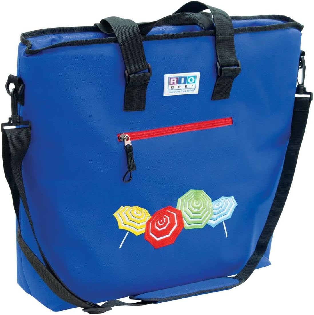 Rio Gear Deluxe Insulated Cooler Tote Bag with Bottle Opener - Blue