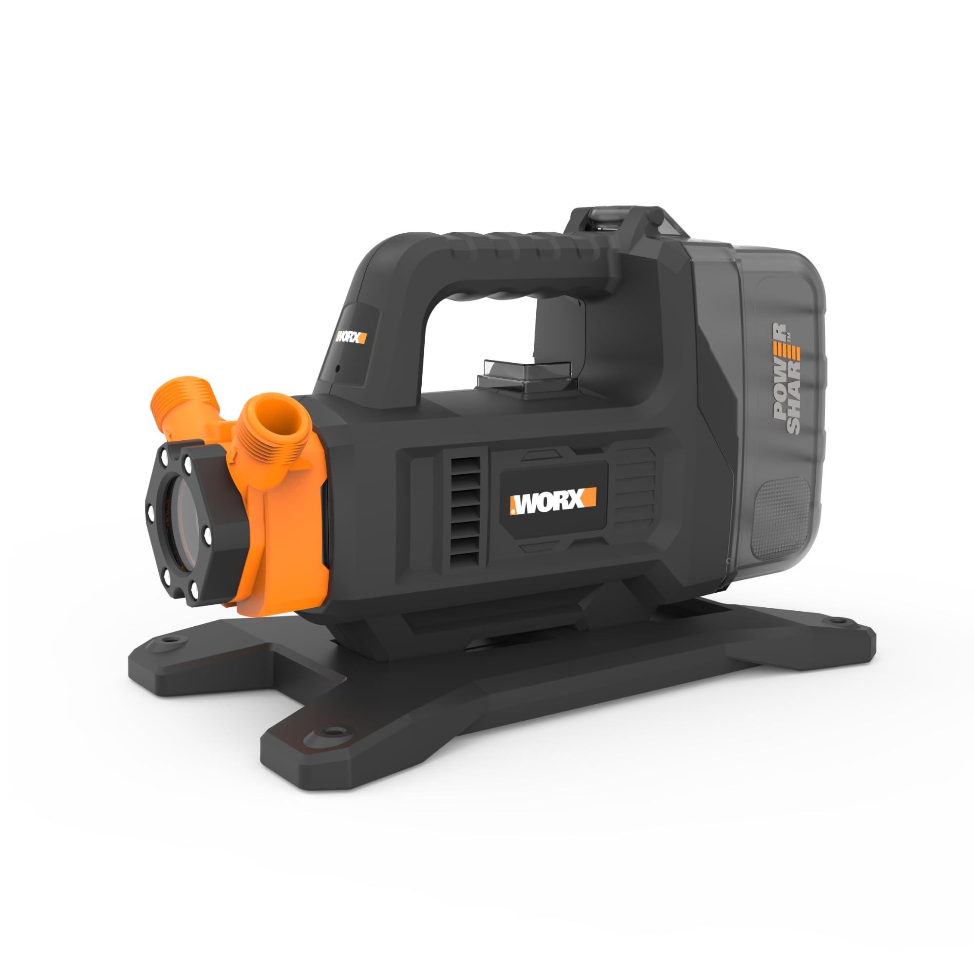 WORX Pompe de transfert sans fil 20V WG830E.9 | Débit jusqu'à 1300 l/h, fonctionnement sans amorçage, compacte et compatible PowerShare