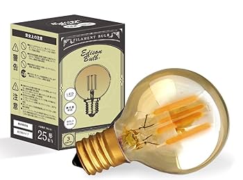 Amazon.co.jp: エジソンバルブ LED電球 E17 (ミニGLOBEゴールド