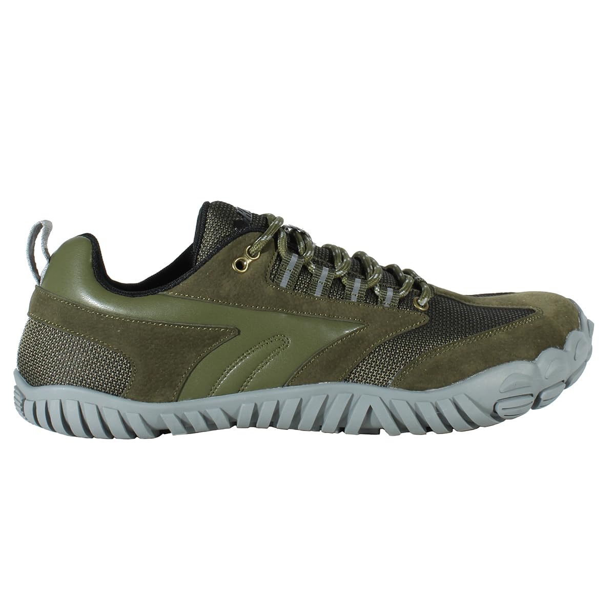 HI-​TEC - Zapatillas Barefoot Hombre Figaro Low WP | Deportivas Barefoot Hombre Montaña, Senderismo | Calzado Respetuoso, Cómodo, Minimalista | Ligero, Transpirable y Flexible | Khaky, 40