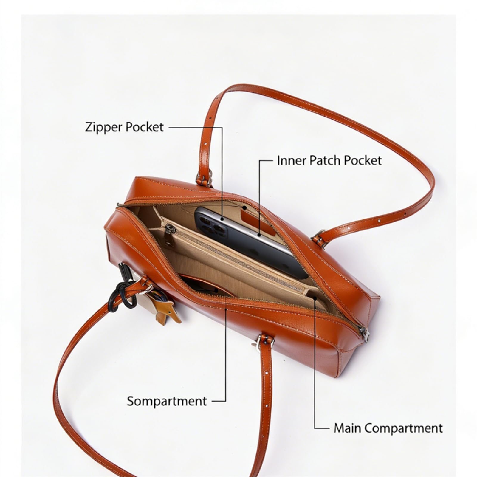 Frizione Donna Borsa A Traccia delle Ascelle Donne, Elegante in Stile Cuscino, da Pendolare Quotidiana-Wine Coffee