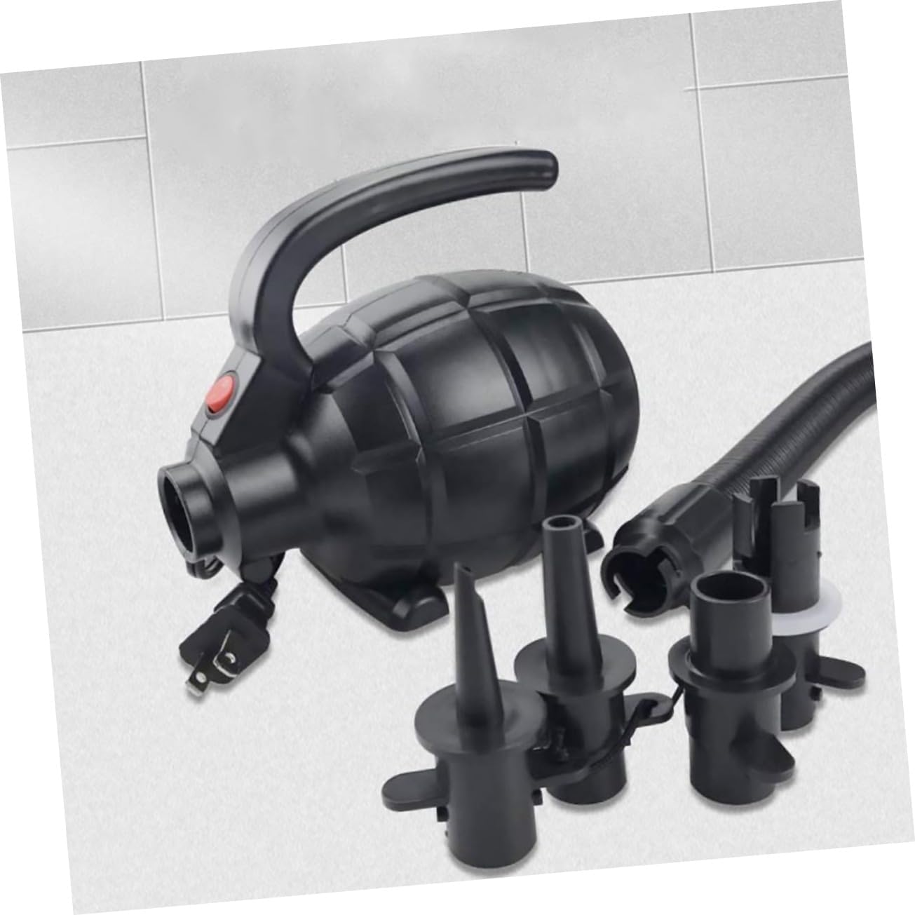 Electric Air Pump for Gymnastics Inflatable Boats Air Beds More High Pressure Compressor with Multiple Nozzles for Versatile Plug