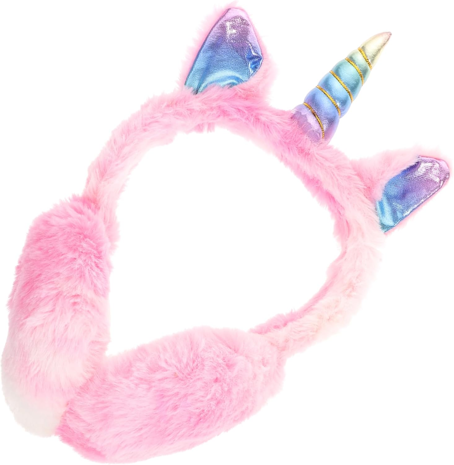 FOMIYES Boys and Girls Unicorn Ear Warmers Plush Cat Ear Earmuffs Gradient Color Warm for Toddlers Cute and Cozy Random Color