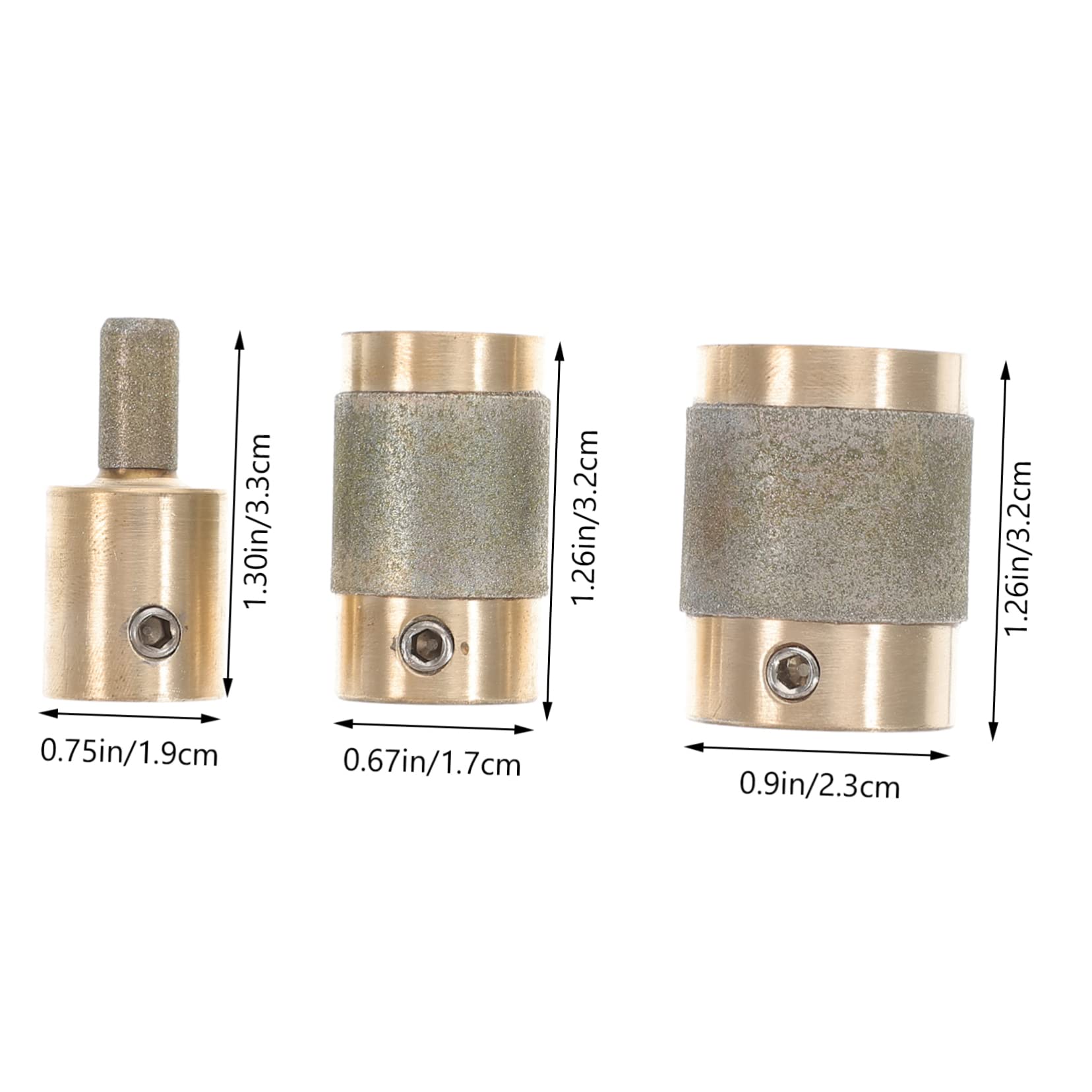 SHINEOFI Núcleo de Cobre para Brocas de Vidrio y Muela Abrasiva de 3/4 y 1/4 Pulgadas Resistente al Desgaste y Evita Adhesión Reparación de Vidrieras