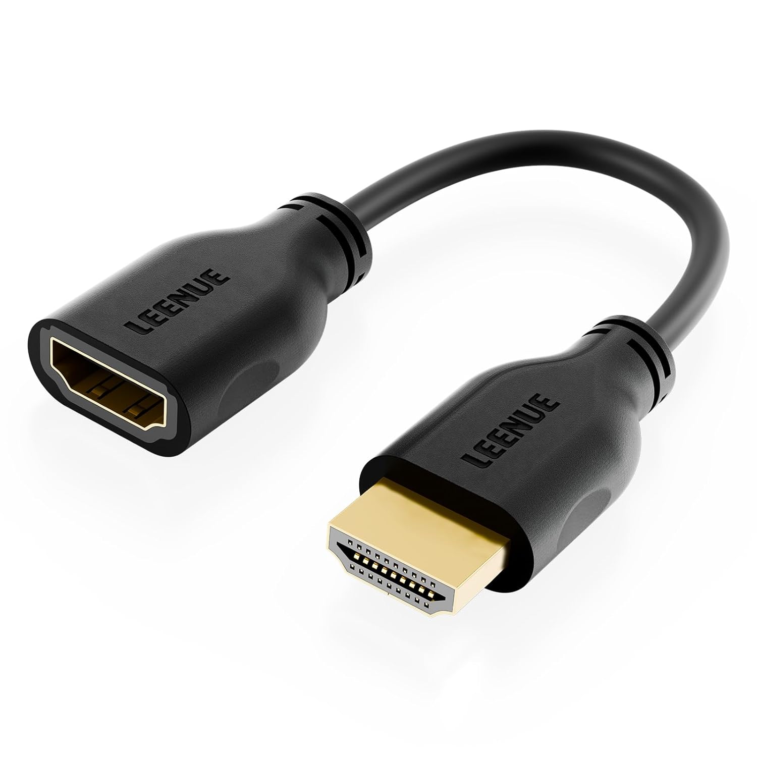 LEENUE HDMI Extension Cable, 4K 18cm High Speed Male to Female Cable, Short HDMI Extender, Supports 4K@60Hz, 3D, UHD, 2160p, Compatible with Fire TV Stick, PS5, PS4, HDTV, Monitor, 1 Pack LEENUE HDMI Extension Cable, 4K 18cm High Speed Male to Female Cable, Short HDMI Extender, Supports 4K@60Hz, 3D, UHD, 2160p, Compatible with Fire TV Stick, PS5, PS4, HDTV, Monitor, 1 Pack