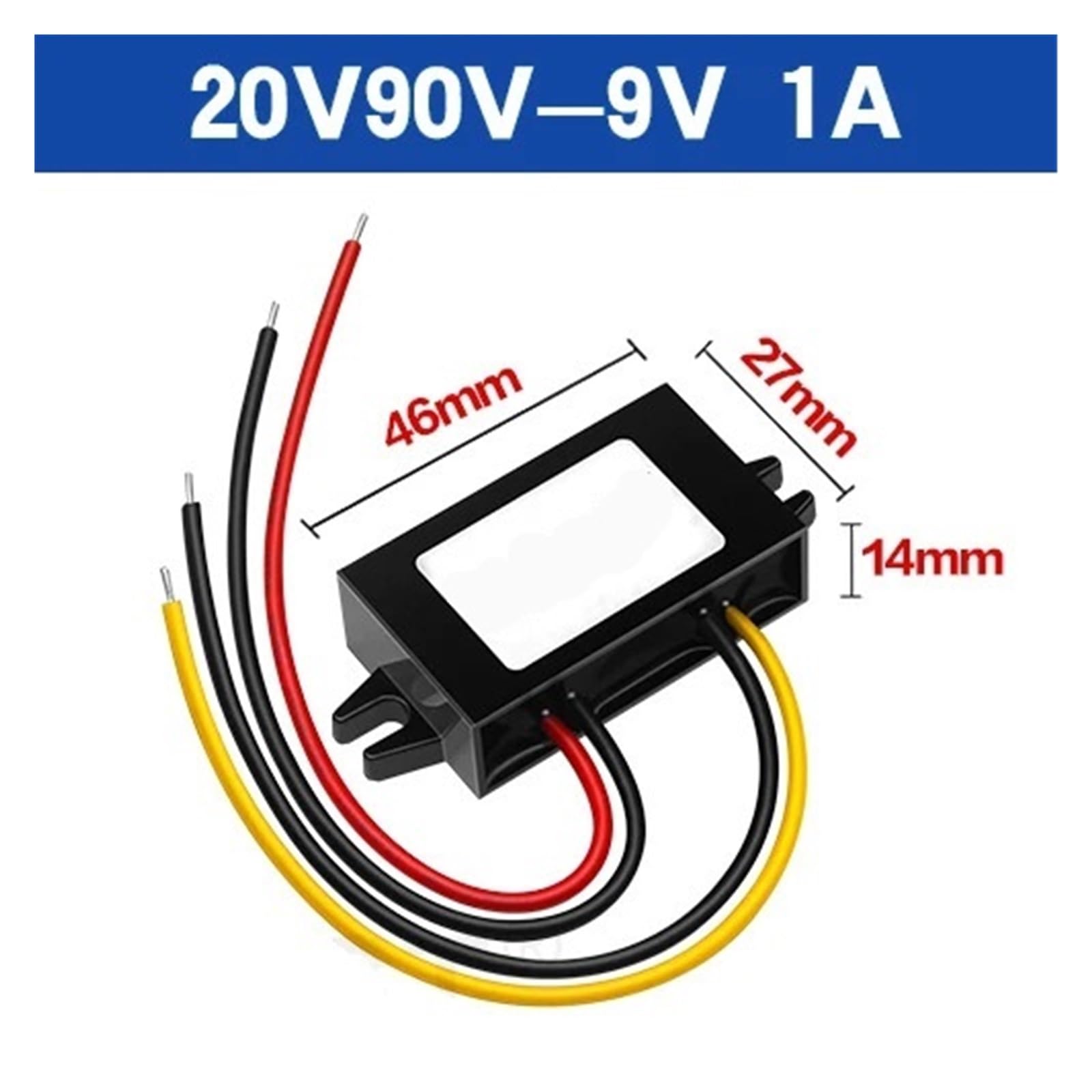 DC Converter 20-90v 24V 36V 48V 60v 72v to 12v Converter Step Down Buck 1A 12v
