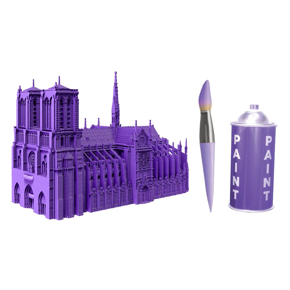 Notre-Dame de Paris Puzzle 3D en Carton – Maquette à Monter | 165 Pièces, 26 × 16 × 10 cm – Kit Sculpture DIY à Peindre, Matériaux Recyclés, Ados & Adultes, Idée Cadeau Déco