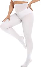 CozyWow Plus Size Leggings for Women Running Resistant 80D Soft Solid Color Semi Opaque High Waist 1X 2X 3X 4X