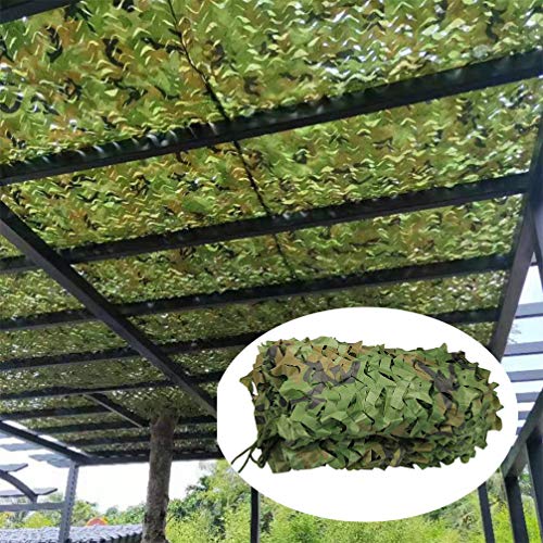 210D UV-Schutz Tarnnetz, 6 * 20m Camouflage Woodland Net, reißfest, windfest, für Militär Wüsten Camping Jagd Dekoration… – Bild 4