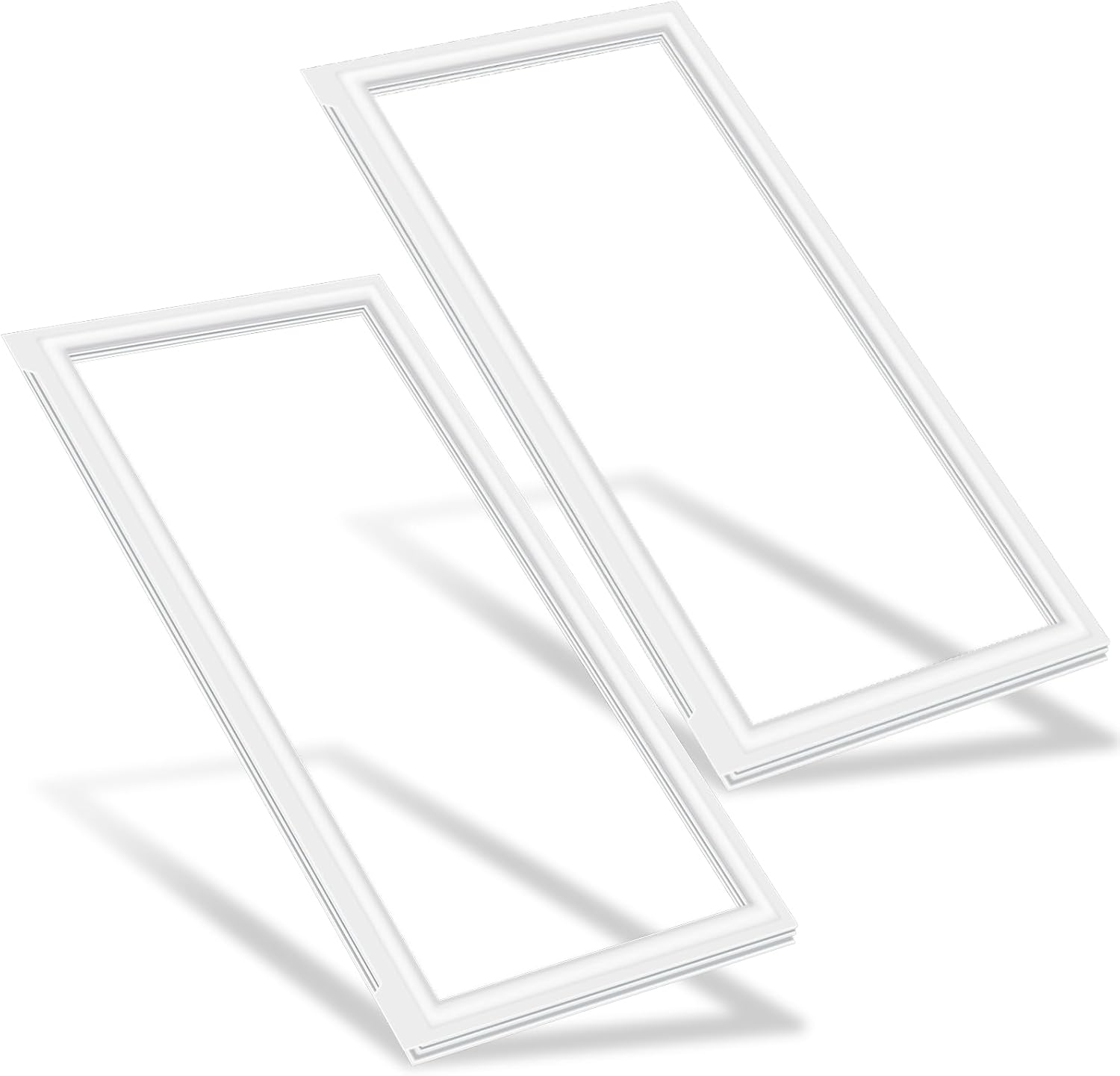2x Upgraded W10830162 Refrigerator French Door Gasket Compatible with Kenmore, Kitchen-Aid and for Whirlpool 12723206AP W10179332 W10179332N W10199876 W10443225 W10571956 Refrigerator Door Seal White