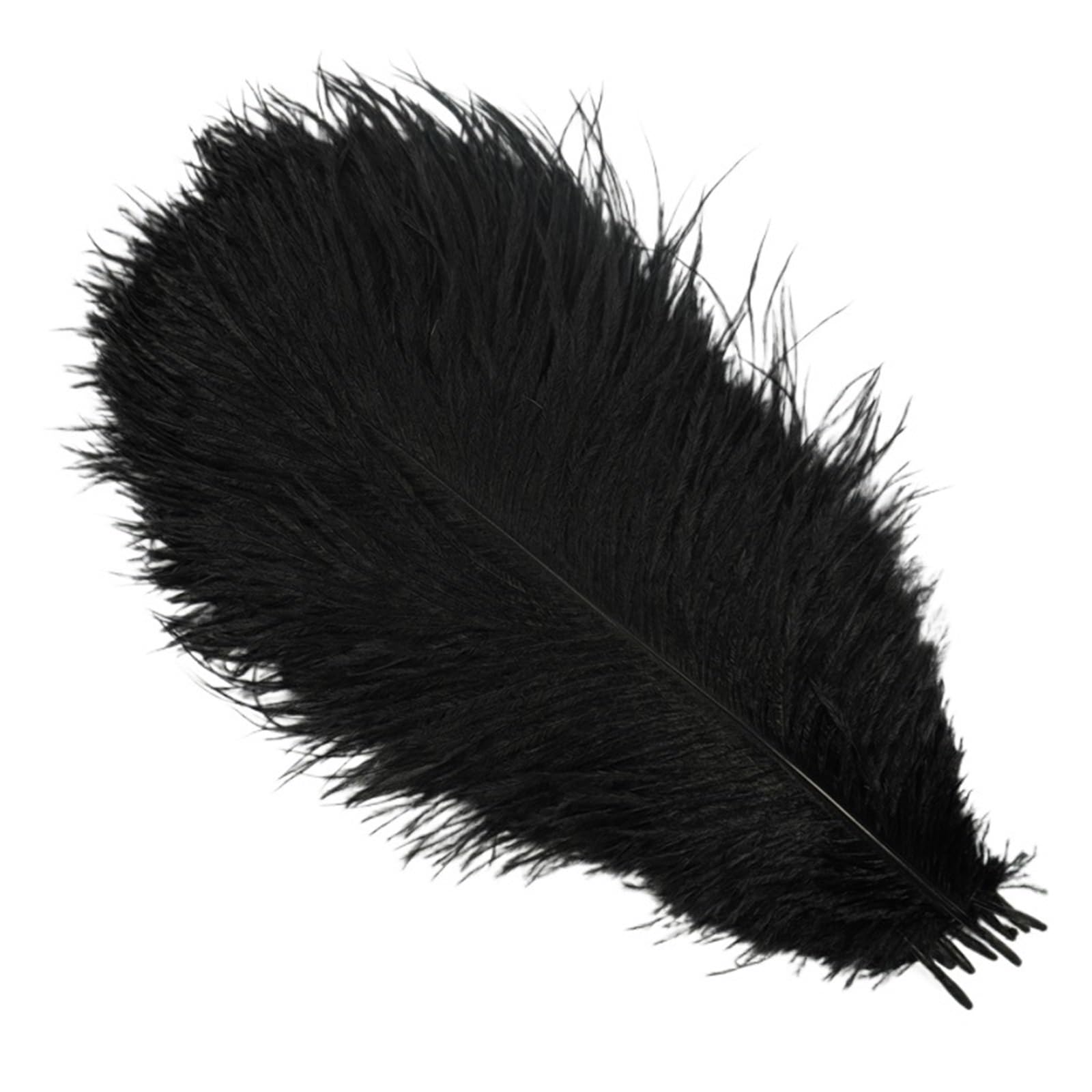Ostrich Feathers 10Pcs Colorful Ostrich Feather Handicraft Accessories Dream Catcher Decoration Jewelry Creation Natural Plume Table Centerpieces(Black,25-30cm 10-12inch)