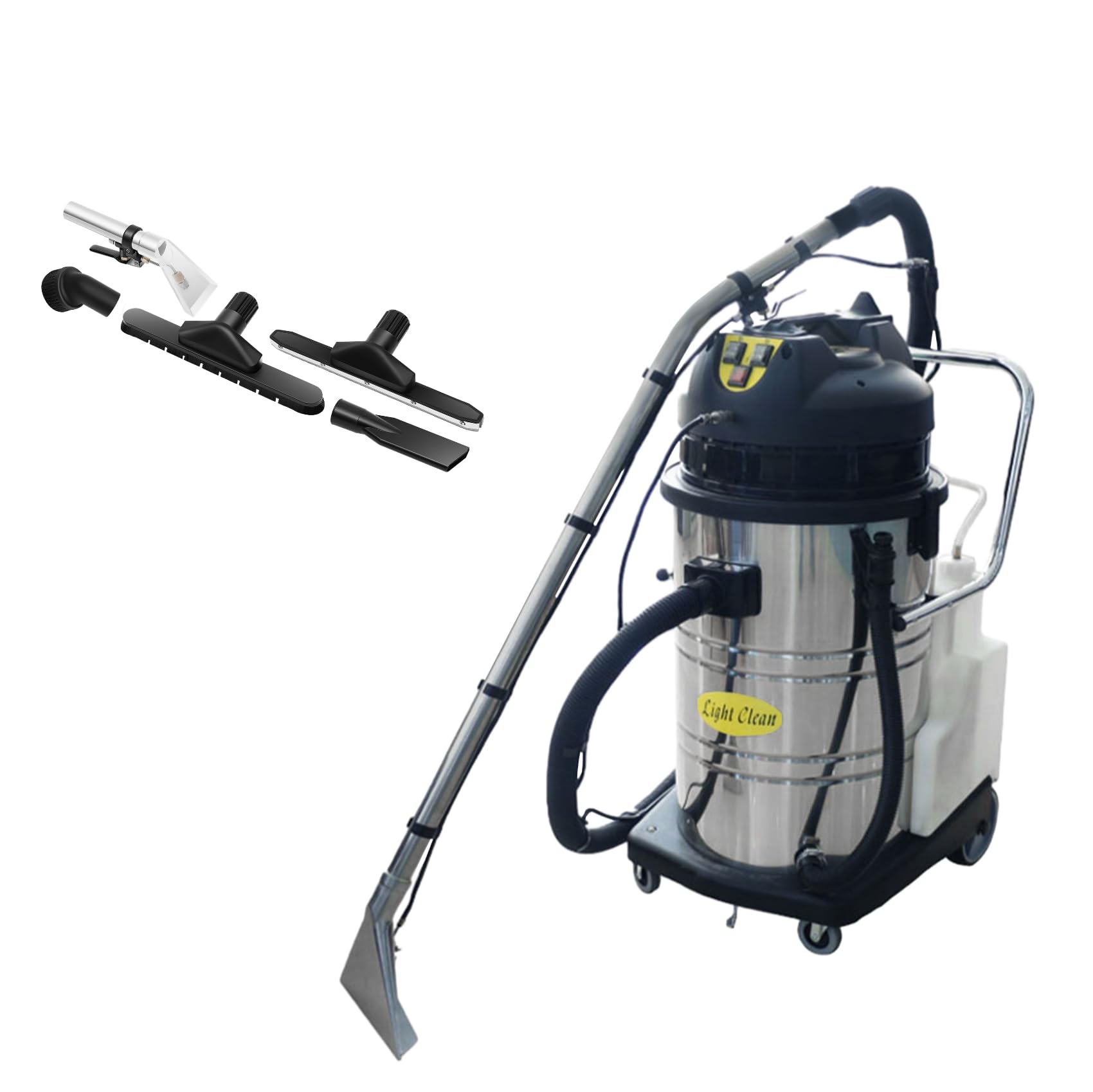 KOLHGNSE 60L Commercial Carpet Cleaner Machine Heavy Duty Extractor Vacuum Washing Machine 2 in 1 Multi-Purpose Floor Cleaning Machine, Sofa Curtain Carpet Cleaning Machine