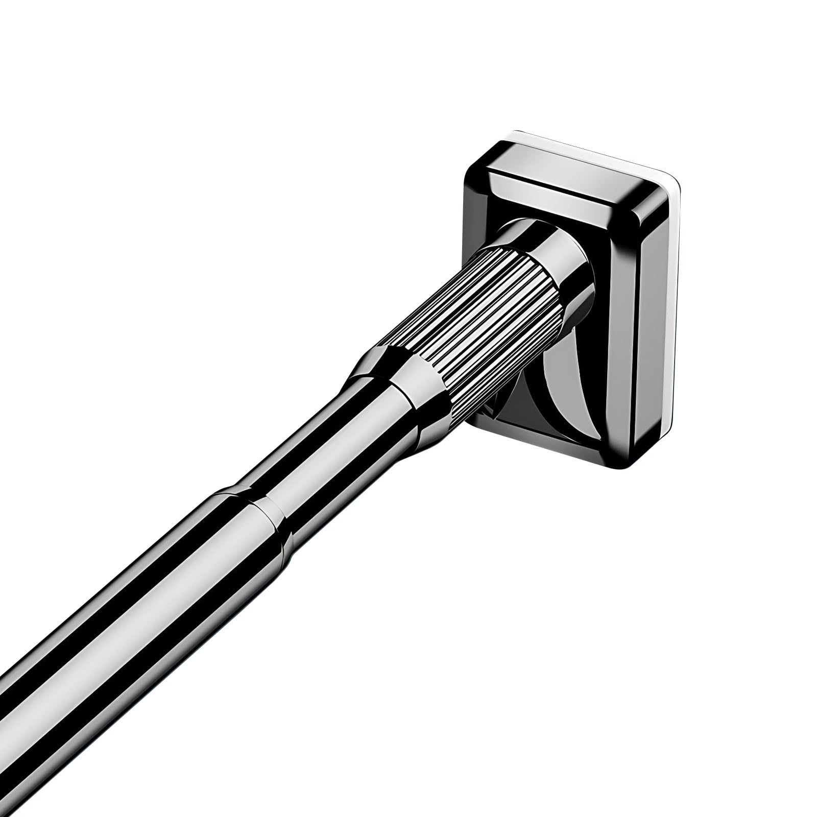 GLDYTVF Adjustable Shower Curtain Rod 40-350cm Tension Rod for Bathroom & Kitchen No Drilling Extendable Telescopic Curtain Pole Silver (70-120cm/27-47)