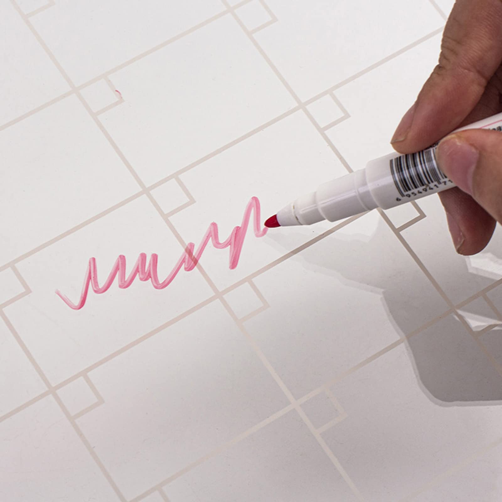 Whiteboard aus transparentem Acryl, Monatskalender-Set mit Marker, Stifthalter, Radiergummi für Kühlschrank, Erinnerung an die Wand für Kühlschrank