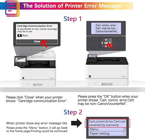 Vista 5 de 057 H - Cartucho de tóner compatible con Canon 057 057H, alto rendimiento, paquete de 2 unidades, 10,000 páginas con tinta de impresora Canon
